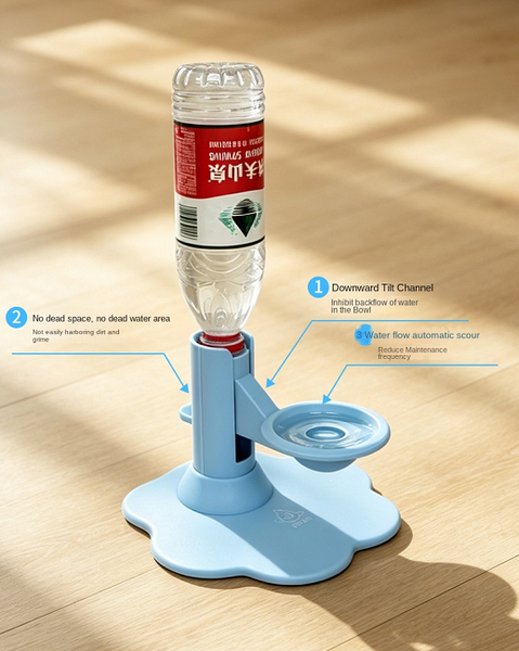 The cat water dispenser can adjust the height to protect the cat's neck and atiutomacally replenish water