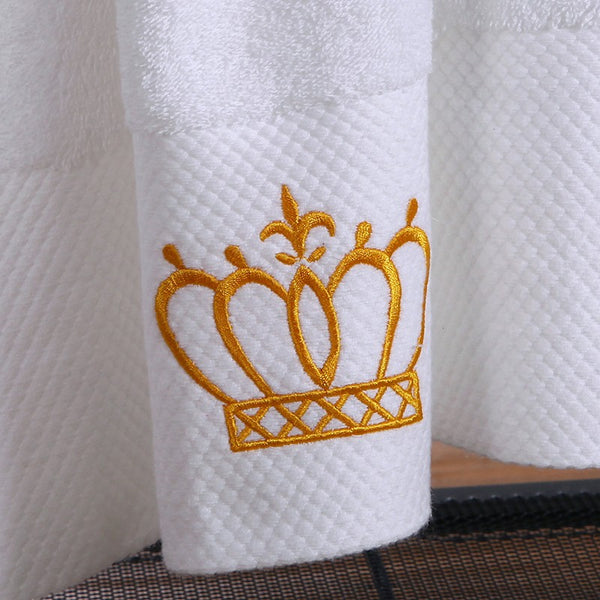 5 Star Luxury Embroidery 100% Cotton Bathroom  Towels 3pcs. Set