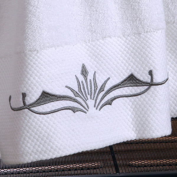 5 Star Luxury Embroidery 100% Cotton Bathroom  Towels 3pcs. Set