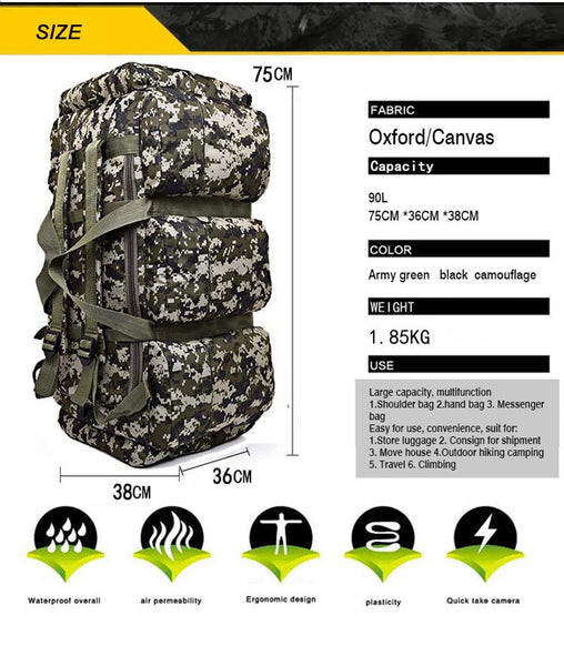 Men's Large Capacity Multifunction luggage duffle bag
