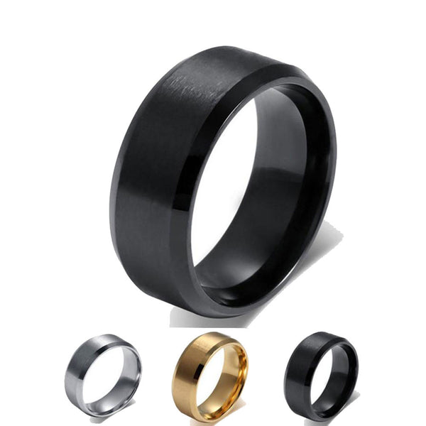 Stainless Steel Ring Titanium Silver Black Gold