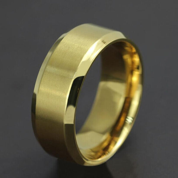Stainless Steel Ring Titanium Silver Black Gold