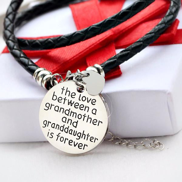 The Love Between A Grandmother and Granddaughter is Forever   Bracelet
