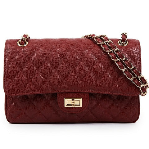 Classic Flap Genuine Cow Leather Bag