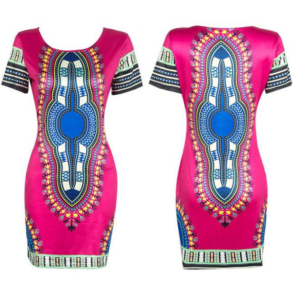 Women Traditional African Print Dashiki  Dress