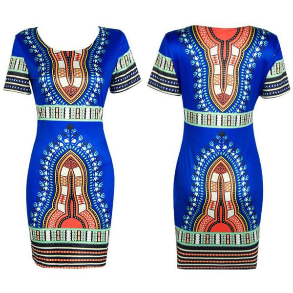 Women Traditional African Print Dashiki  Dress