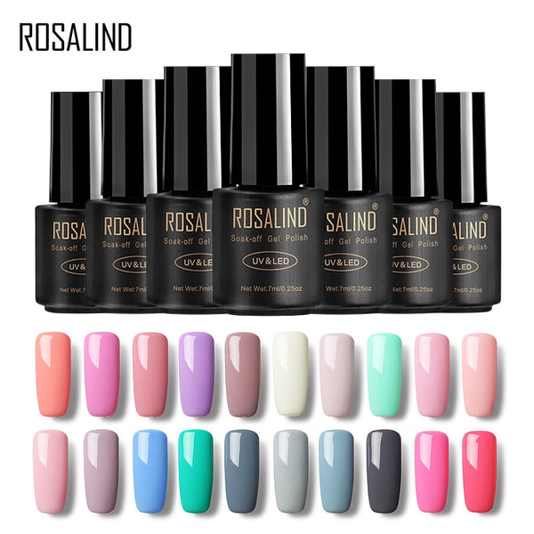 ROSALIND 7ML Gel Nail Polish Pure Color 31-58  Nail Gel Polish UV LED Semi Permanent