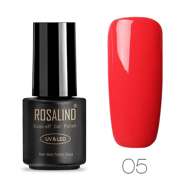 ROSALIND 7ML Gel Nail Polish Pure Color 31-58  Nail Gel Polish UV LED Semi Permanent