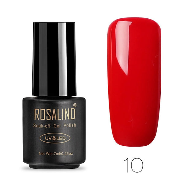 ROSALIND 7ML Gel Nail Polish Pure Color 31-58  Nail Gel Polish UV LED Semi Permanent