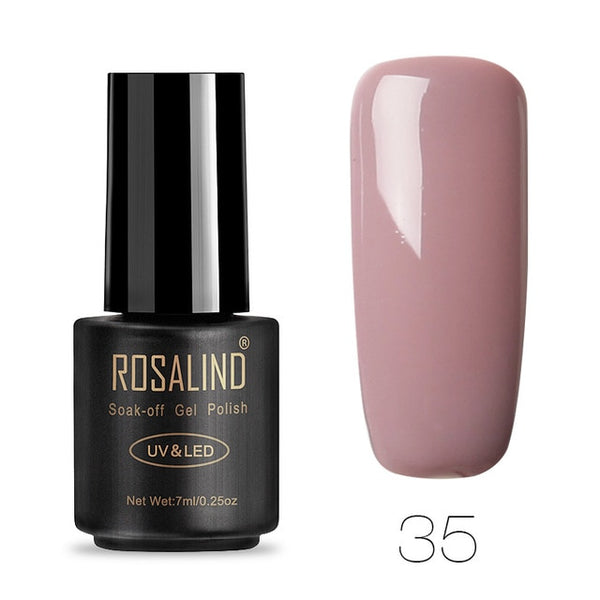 ROSALIND 7ML Gel Nail Polish Pure Color 31-58  Nail Gel Polish UV LED Semi Permanent