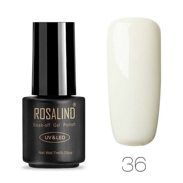 ROSALIND 7ML Gel Nail Polish Pure Color 31-58  Nail Gel Polish UV LED Semi Permanent