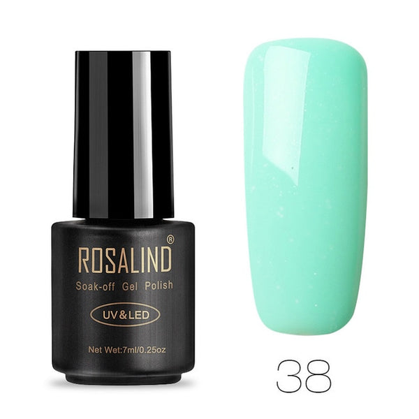 ROSALIND 7ML Gel Nail Polish Pure Color 31-58  Nail Gel Polish UV LED Semi Permanent