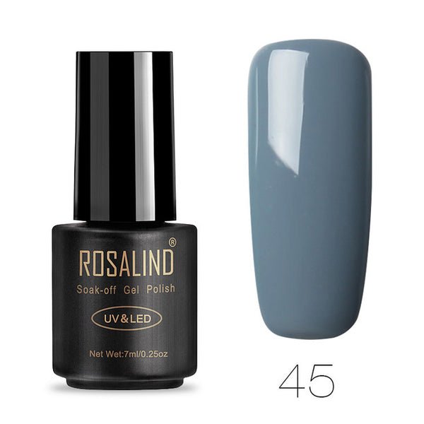 ROSALIND 7ML Gel Nail Polish Pure Color 31-58  Nail Gel Polish UV LED Semi Permanent
