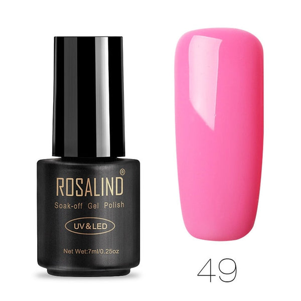 ROSALIND 7ML Gel Nail Polish Pure Color 31-58  Nail Gel Polish UV LED Semi Permanent