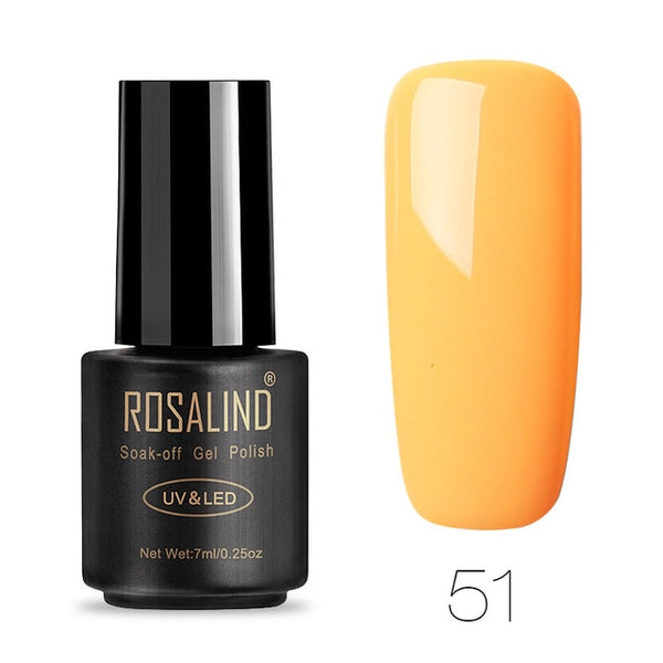 ROSALIND 7ML Gel Nail Polish Pure Color 31-58  Nail Gel Polish UV LED Semi Permanent