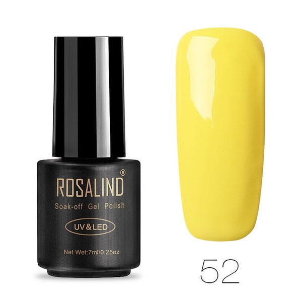 ROSALIND 7ML Gel Nail Polish Pure Color 31-58  Nail Gel Polish UV LED Semi Permanent