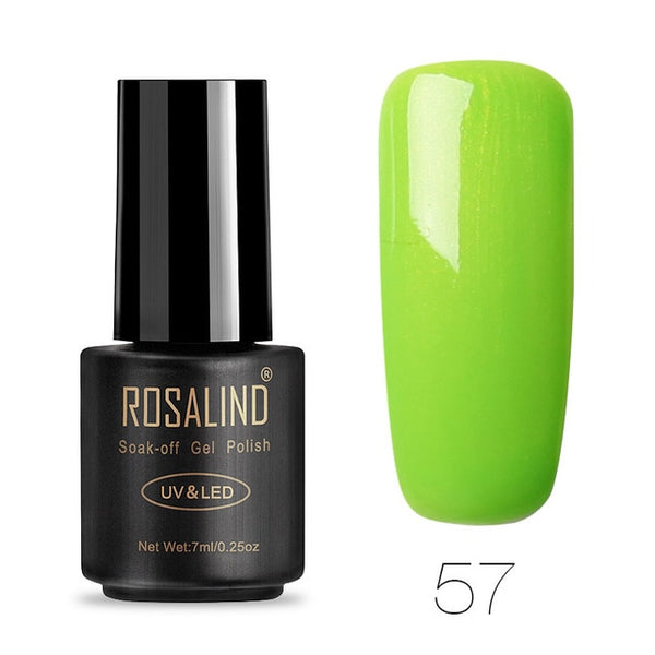ROSALIND 7ML Gel Nail Polish Pure Color 31-58  Nail Gel Polish UV LED Semi Permanent