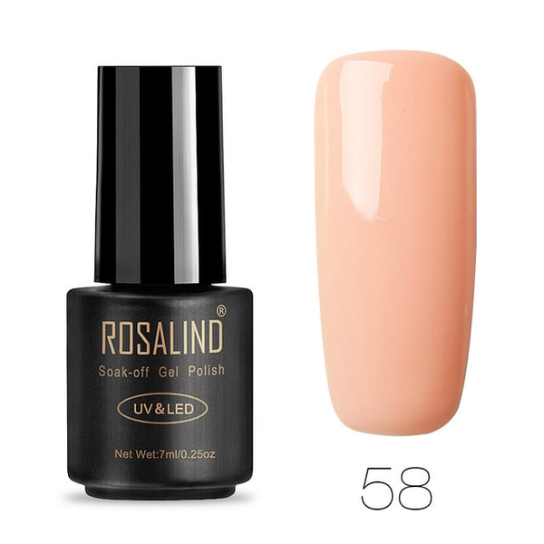 ROSALIND 7ML Gel Nail Polish Pure Color 31-58  Nail Gel Polish UV LED Semi Permanent
