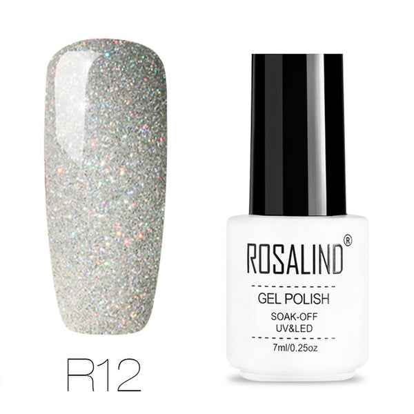 ROSALIND gel nail polish 7ML White Bottle uv led Top Coat Nail Gel