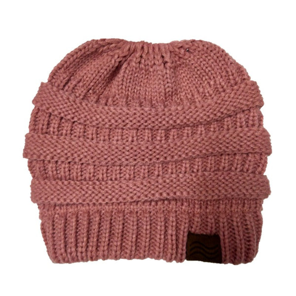 Ponytail  Female Knitted Stylish Hats