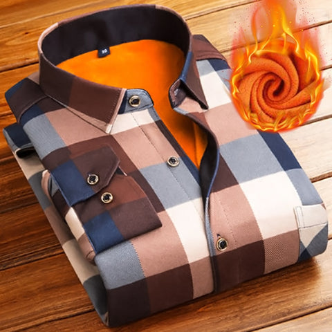 Men's Winter Thick Flannel  Dress Shirts