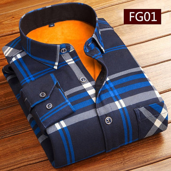 Men's Winter Thick Flannel  Dress Shirts
