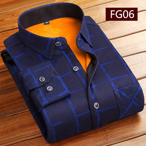 Men's Winter Thick Flannel  Dress Shirts