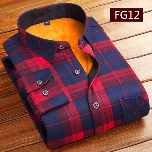 Men's Winter Thick Flannel  Dress Shirts
