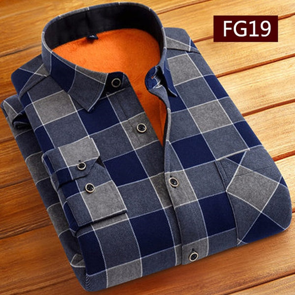 Men's Winter Thick Flannel  Dress Shirts