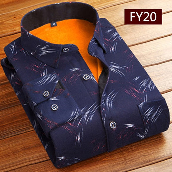 Men's Winter Thick Flannel  Dress Shirts