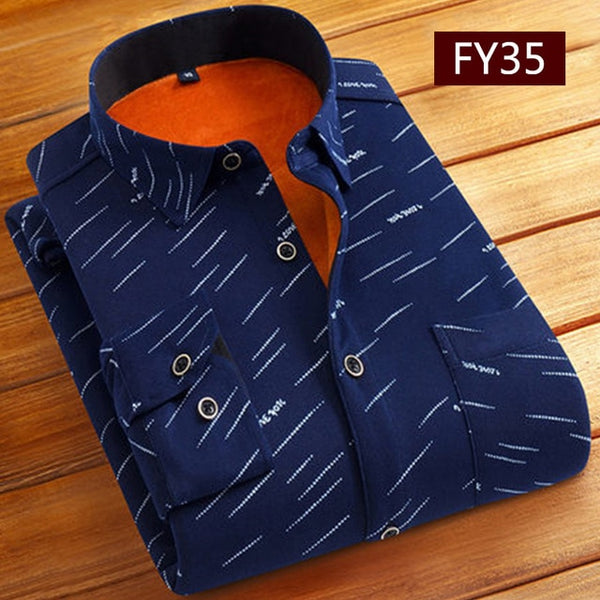 Men's Winter Thick Flannel  Dress Shirts