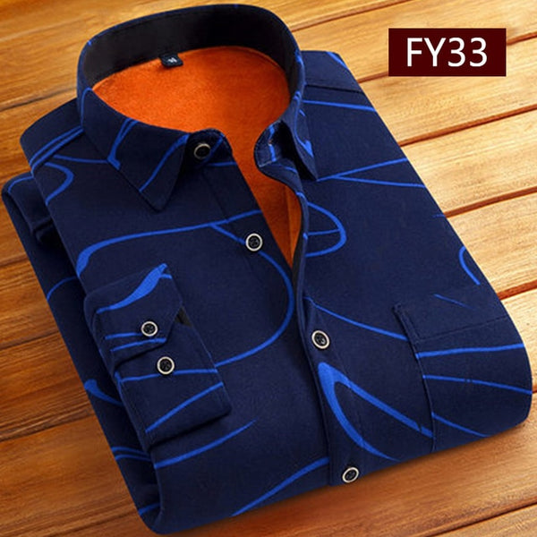 Men's Winter Thick Flannel  Dress Shirts