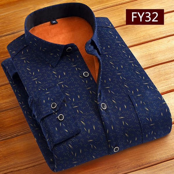 Men's Winter Thick Flannel  Dress Shirts