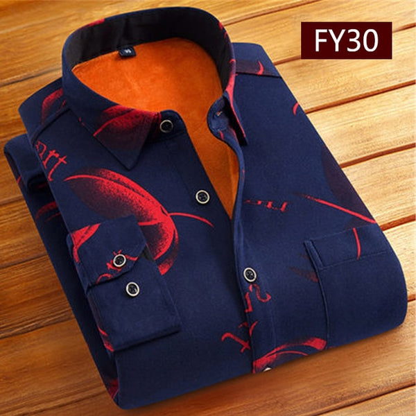 Men's Winter Thick Flannel  Dress Shirts