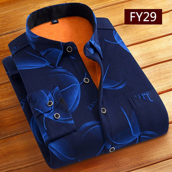 Men's Winter Thick Flannel  Dress Shirts